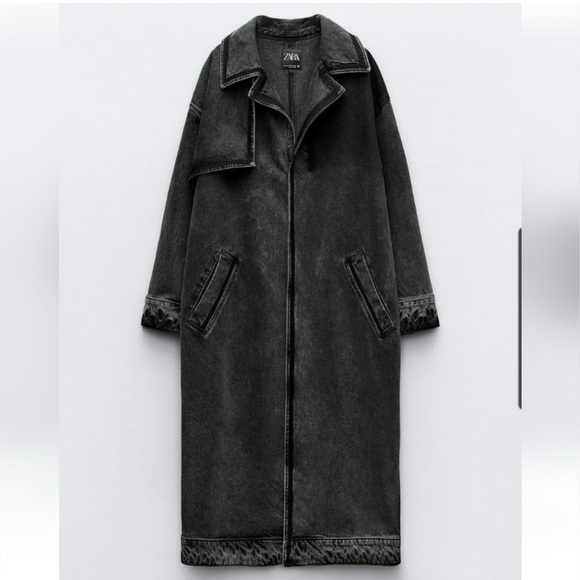 Zara Jackets & Blazers - Zara Charcoal Trench Coat